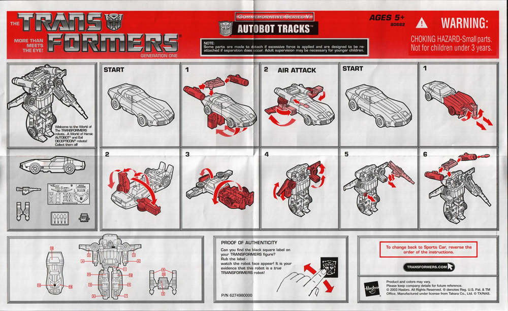 Series V Autobot Tracks (Transformers, Commemorative Series (Reissue